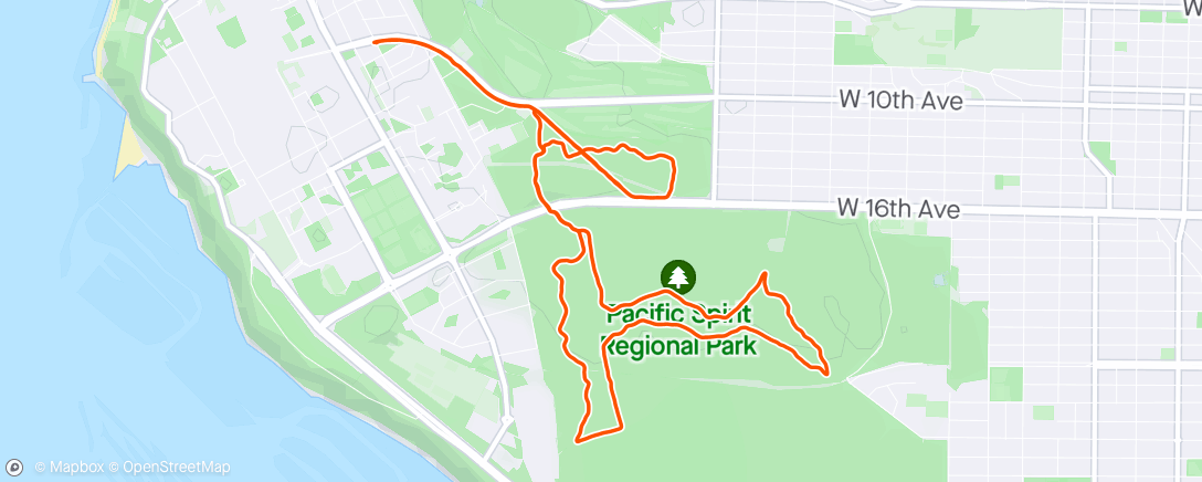 Map of the activity, Knee Knacker 6-1 Evening Trail Run