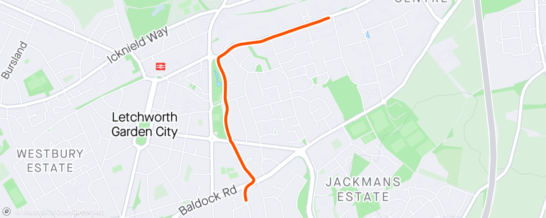 Map of the activity, Last part of my run to get to 10k