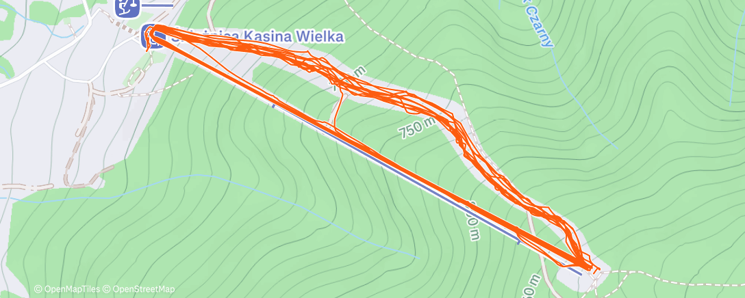 Map of the activity, Lunch Alpine Ski
