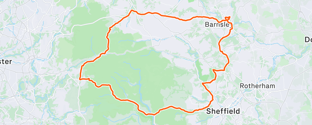 Map of the activity, Cycling