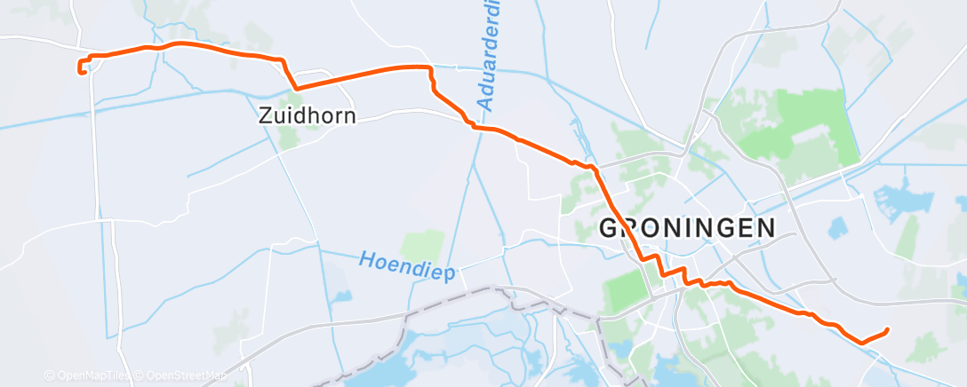 Map of the activity, Westerbroek - Grijpskerk