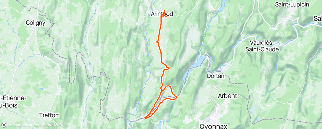 Map of the activity, Petite sortie après un bon trail ce matin 😊