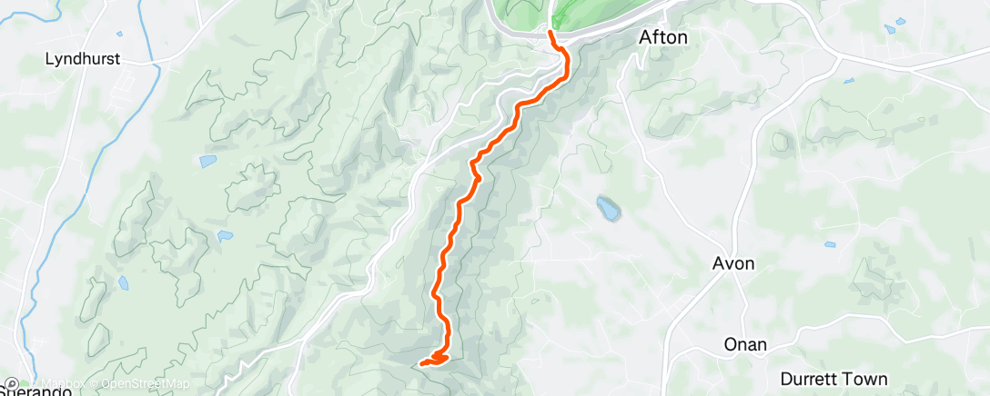 Map of the activity, Morning Hike