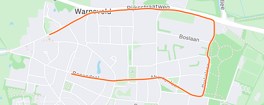 Map of the activity, Ochtendloop