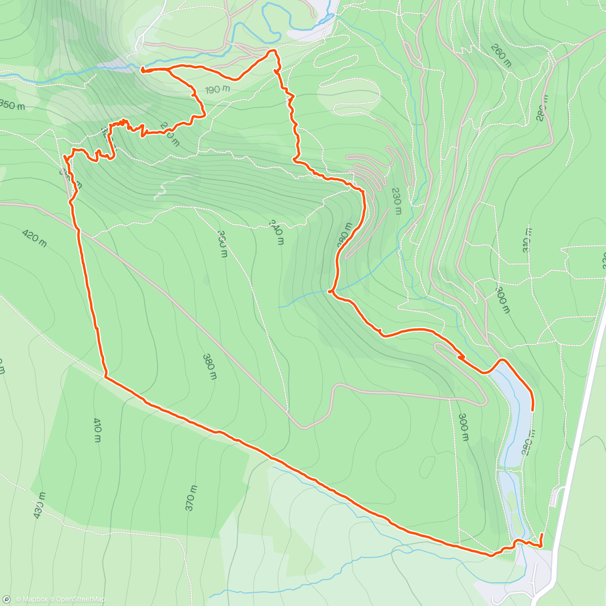 Map of the activity, Powerscourt waterfall 💦