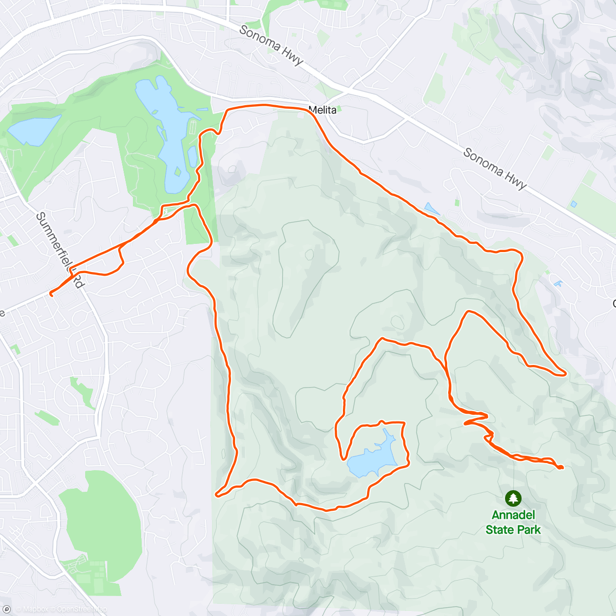 Map of the activity, Stress release ride