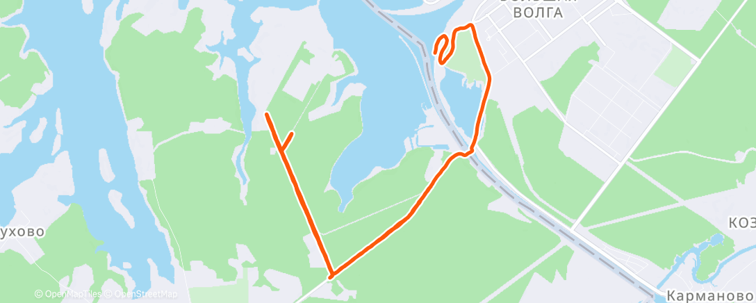 Карта физической активности (Полуденный забег)