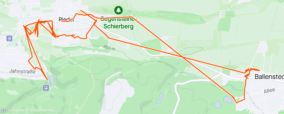Mapa de la actividad, Spaziergang am Morgen