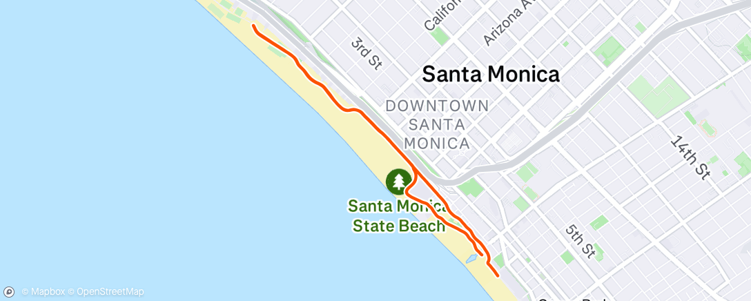 Map of the activity, Carrera de tarde