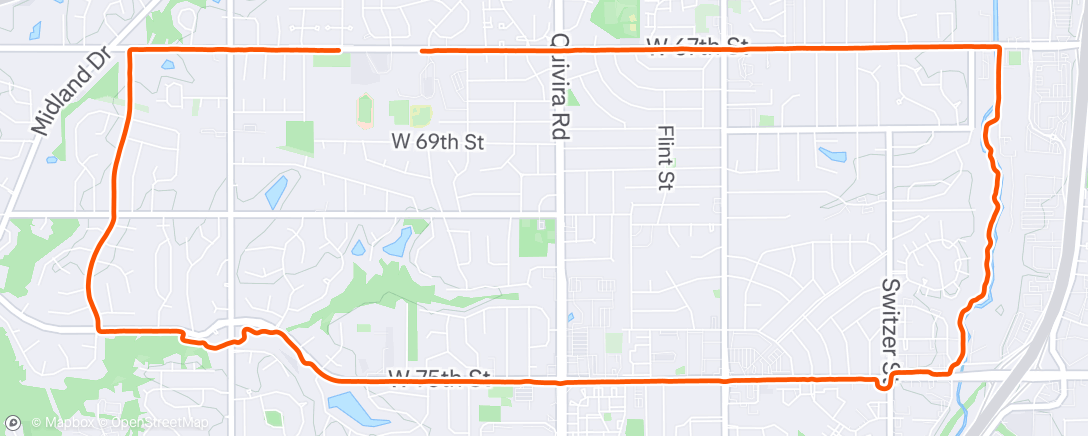 Map of the activity, Morning Run