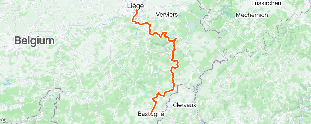 Map of the activity, Liège-Bastogne-Liège : une journée à l’avant 😍