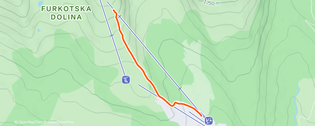 Map of the activity, Morning Backcountry Ski