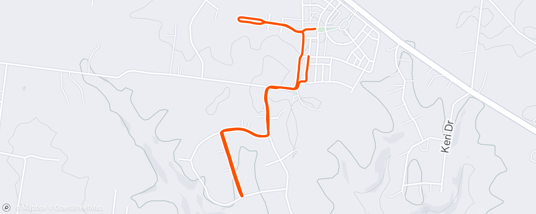 Map of the activity, Morning Run