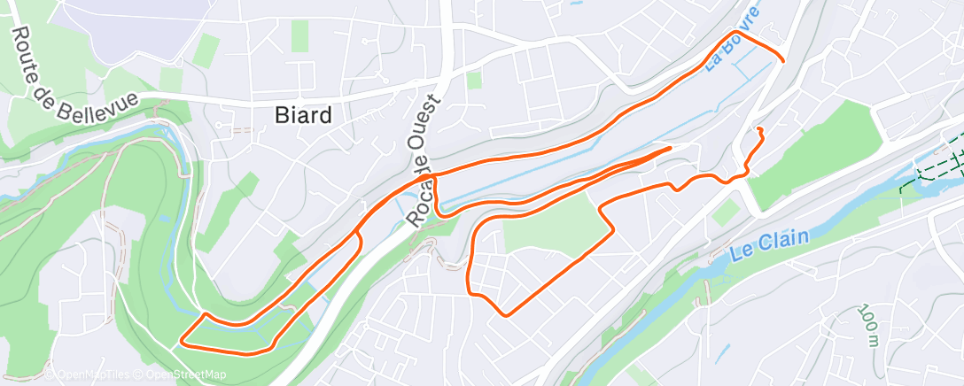 Map of the activity, Morning Trail Run