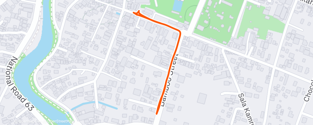 Map of the activity, Morning Hike