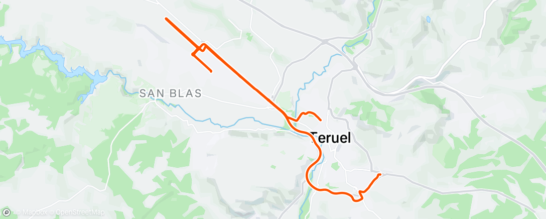 Map of the activity, Bicicleta por la tarde