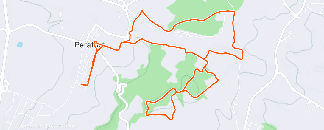 Map of the activity, Afternoon Trail Run