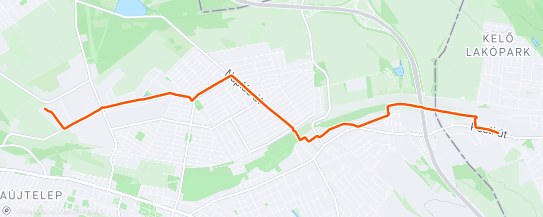 Map of the activity, Afternoon Run - haza Run