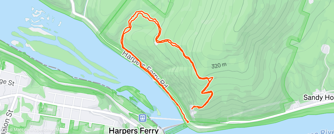 Map of the activity, Evening Hike
