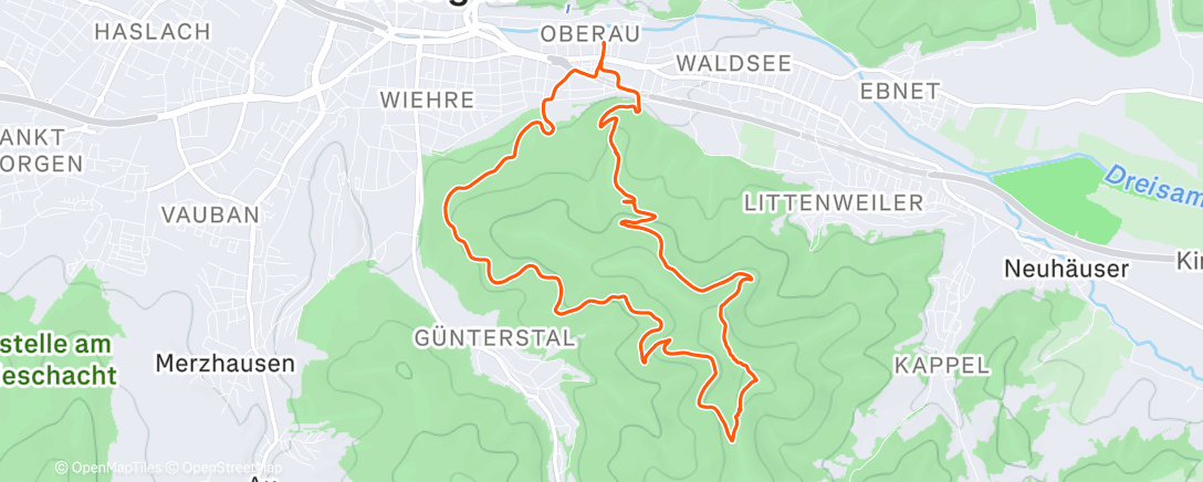 Map of the activity, Kybfelsen