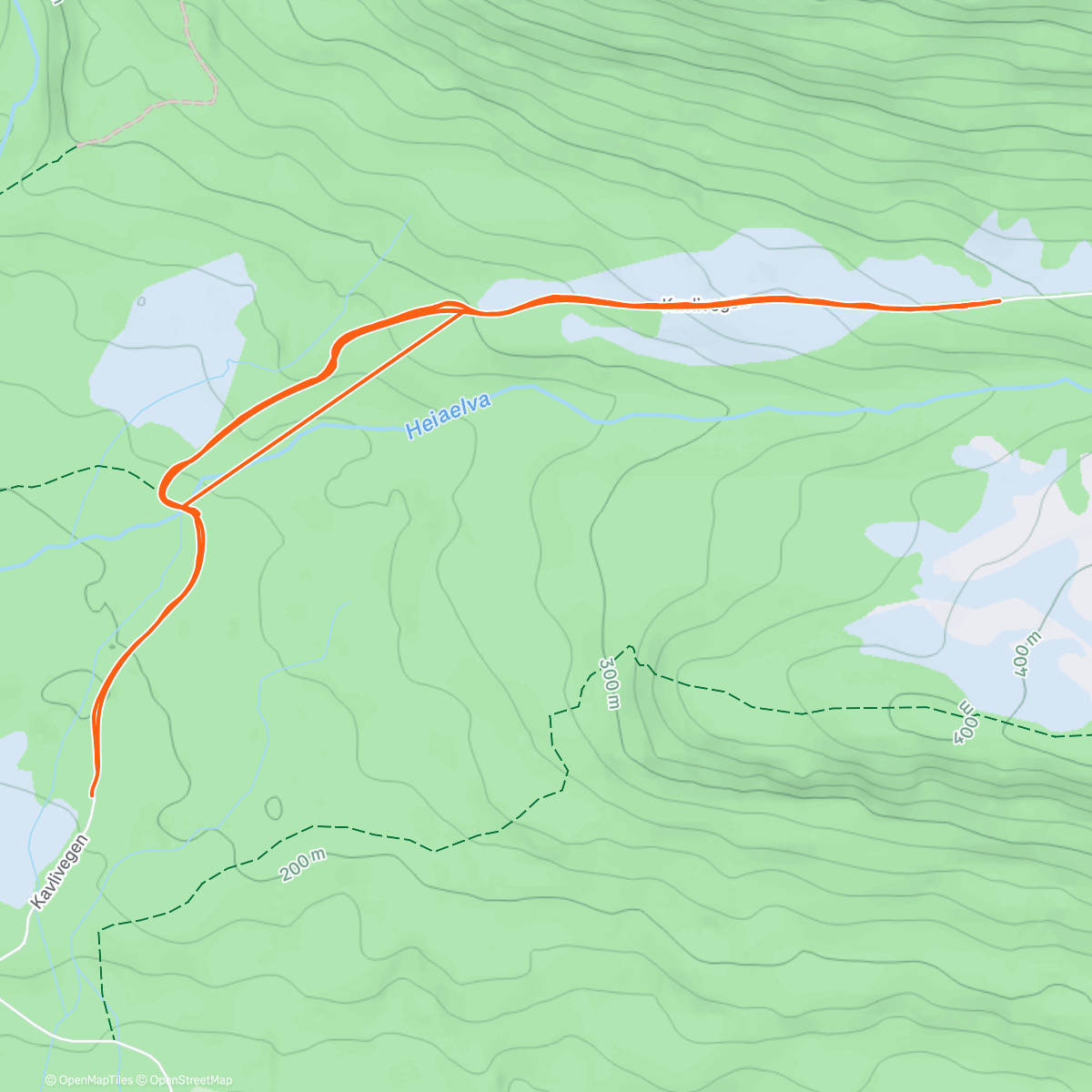 Map of the activity, Morning Nordic Ski