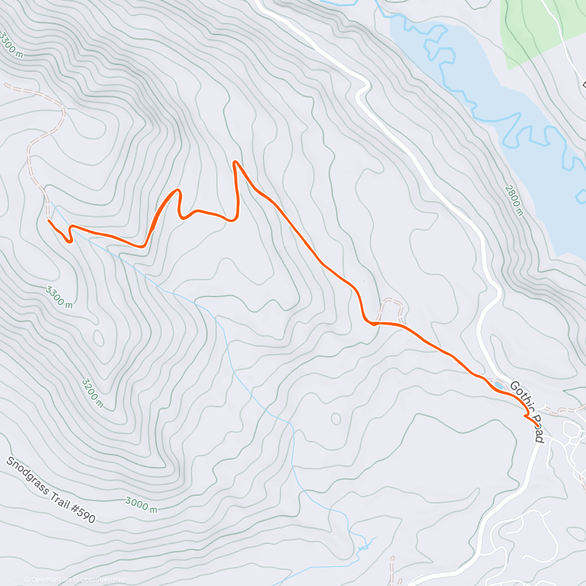 Map of the activity, Uphill Ski