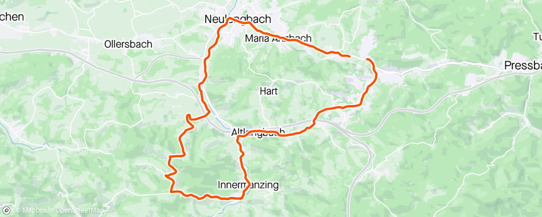 Карта физической активности (R48 // Neulengbach - Innermanzing - Panoramastraße 5x)