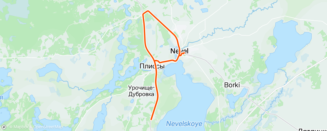 Map of the activity, Ночной заезд