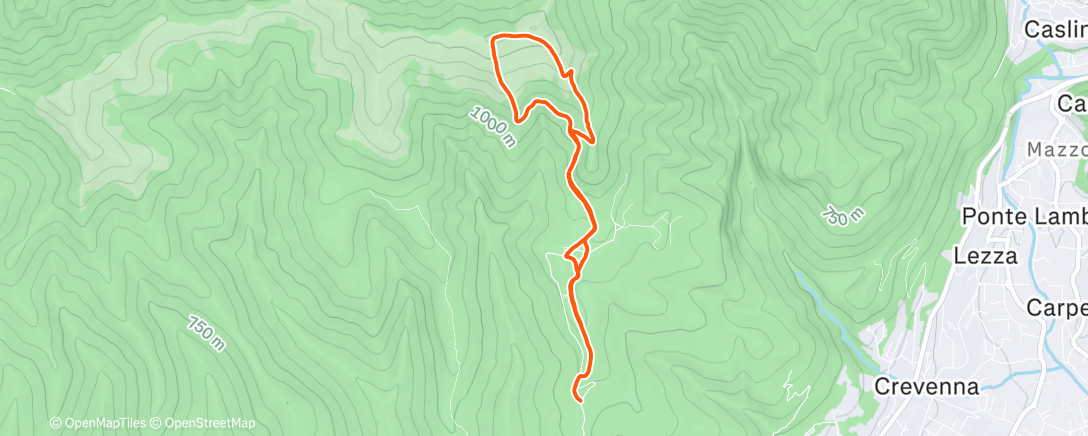 Карта физической активности (Escursione mattutina)