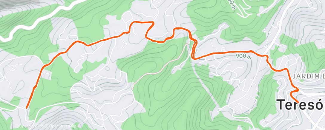 Map of the activity, Corrida buscando sombras!