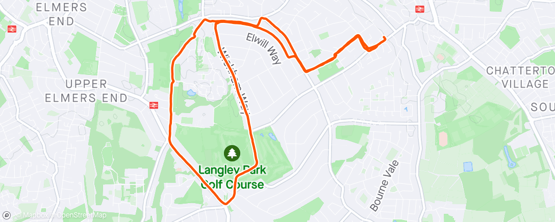 Map of the activity, First run since the marathon