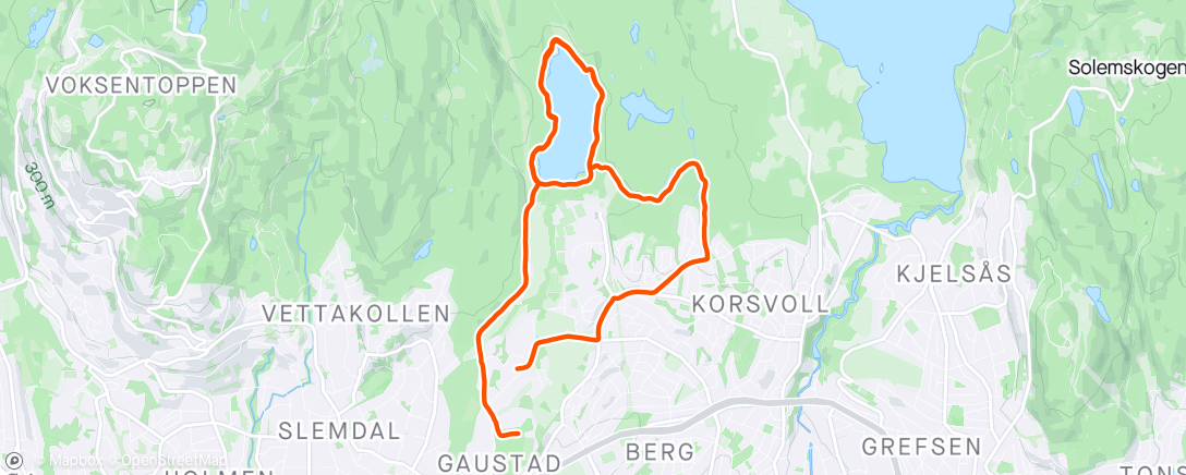 Map of the activity, To runder rundt Sognsvann