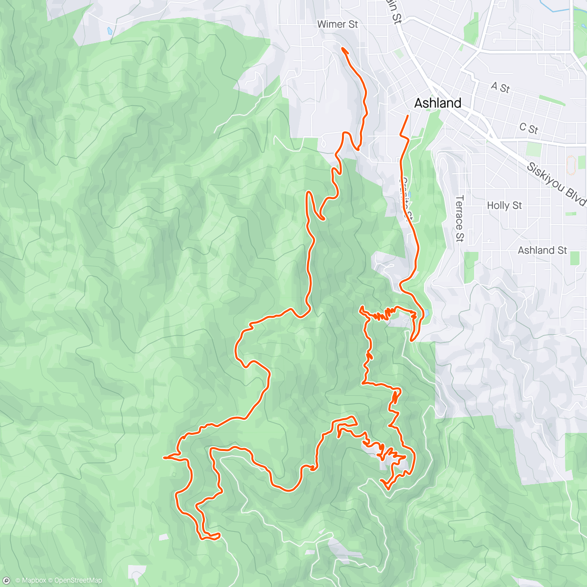 Map of the activity, Helicopter logging the watershed.
