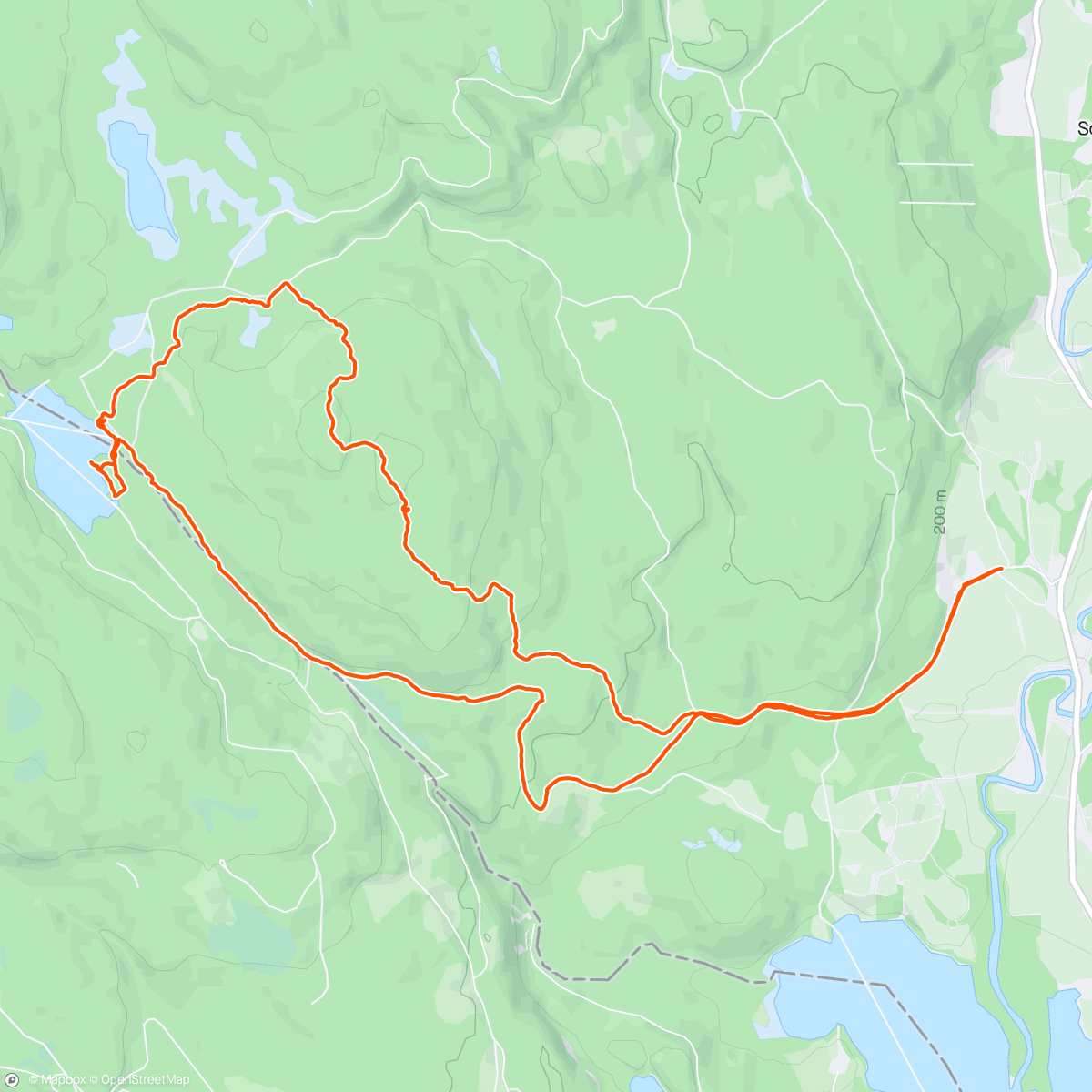 「Badetur til Åbortjern 325 moh.」活動的地圖