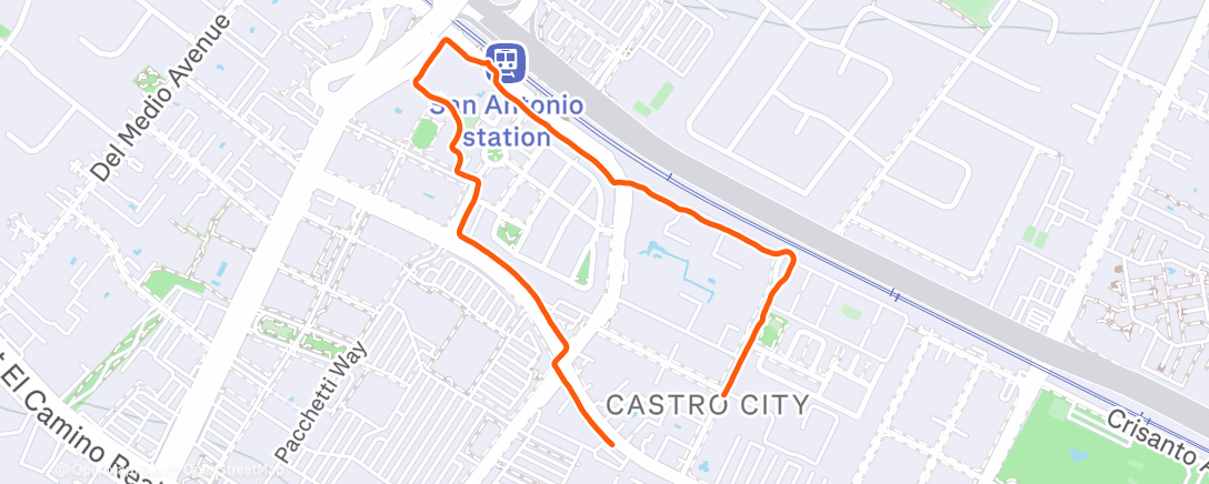 Map of the activity, Morning Walk