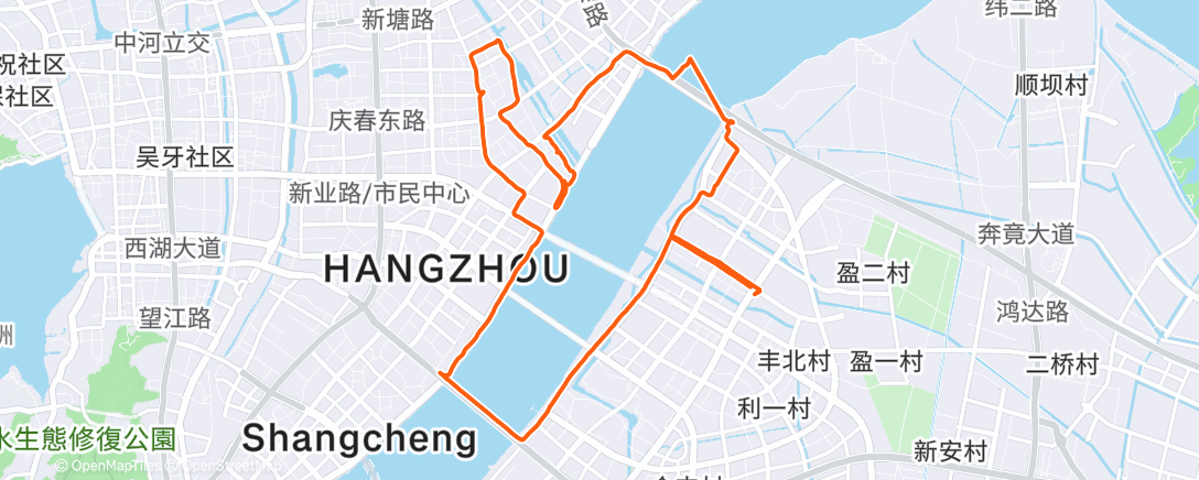 Map of the activity, Afternoon Ride