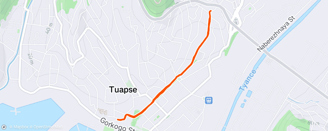 Map of the activity, Дневной забег