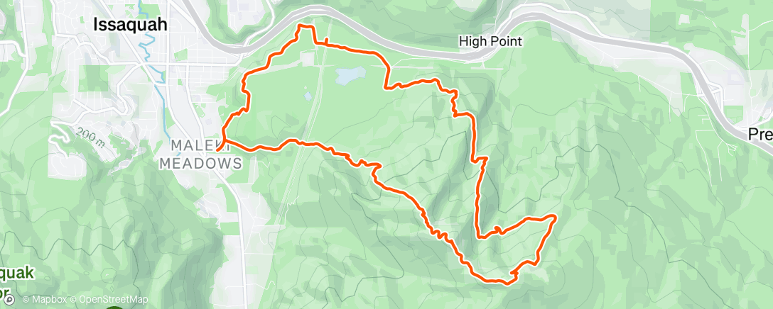 Map of the activity, Morning Trail Run