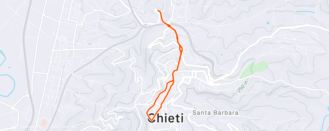 Map of the activity, Morning Walk