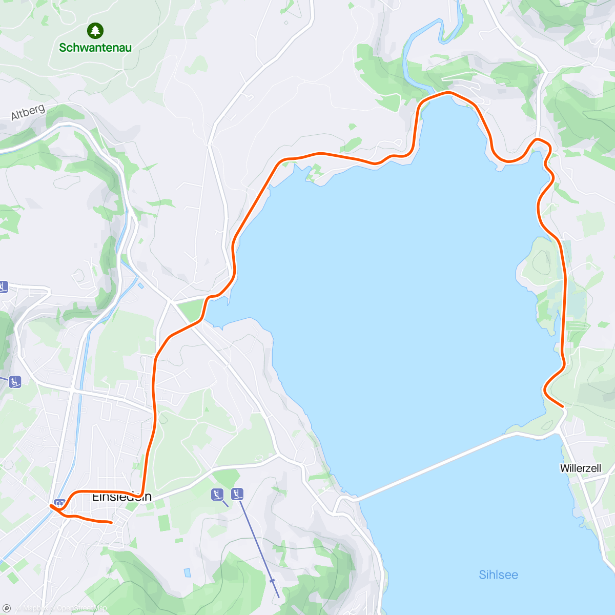 「ROUVY - Stage 1 (Einsiedeln) - Tour de Suisse 2023」活動的地圖