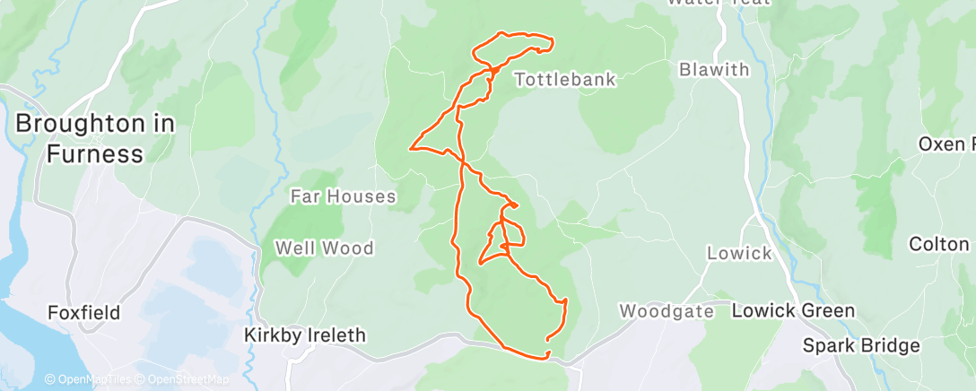 Map of the activity, Tim Watkins Trophy... DNF