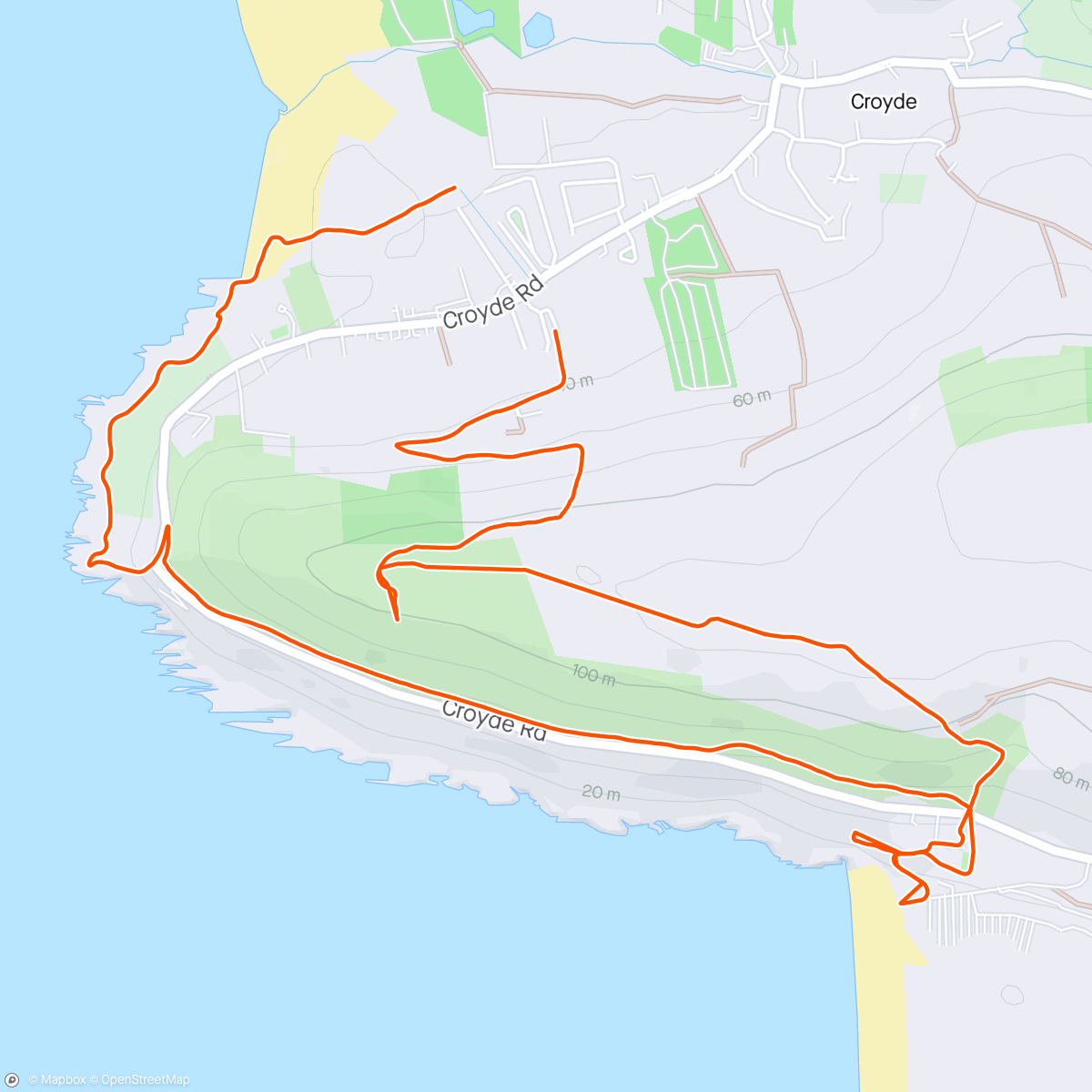 Map of the activity, 🐕 🐶 jog/walk Croyde to Saunton  🤩