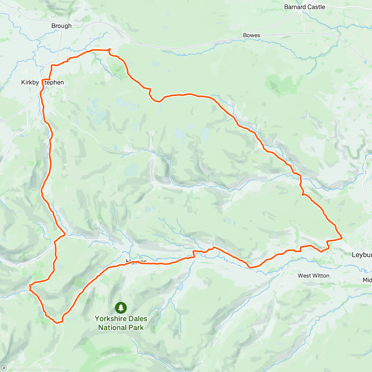 Map of the activity, Hawes Day 4: The Big Paul + Sir Guy combo