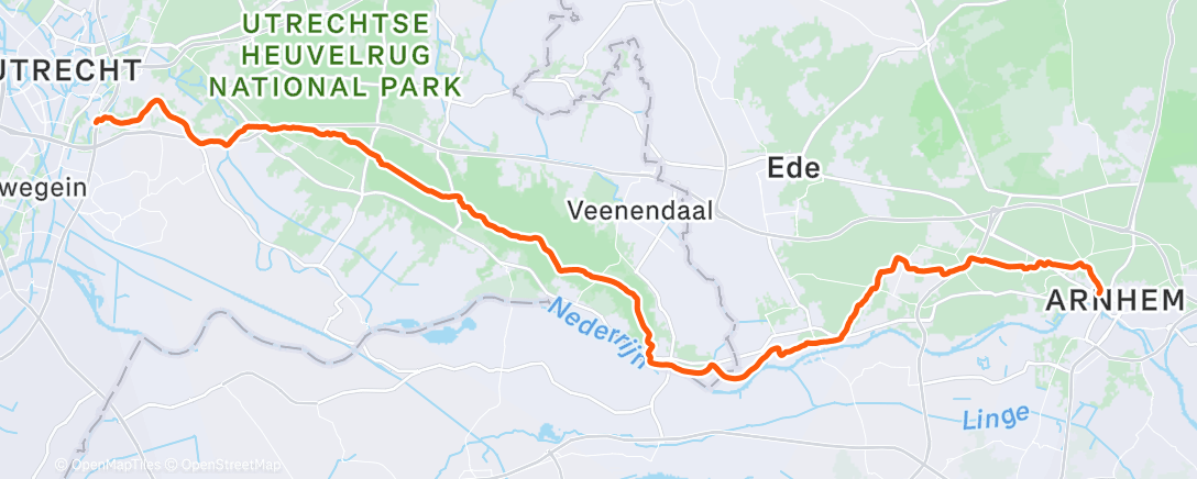 Карта физической активности (Arnhem -> Utrecht Ultra)