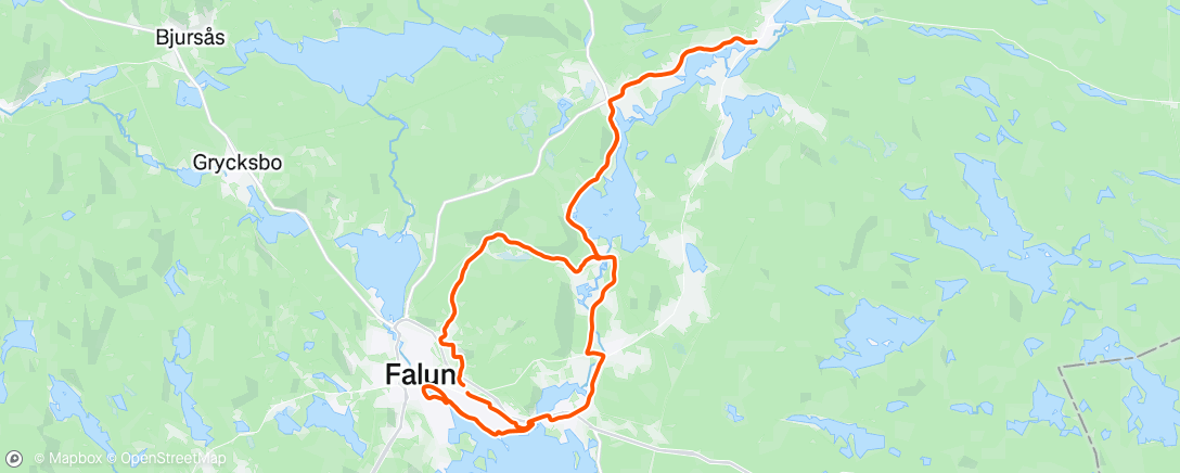 Map of the activity, Afternoon Ride