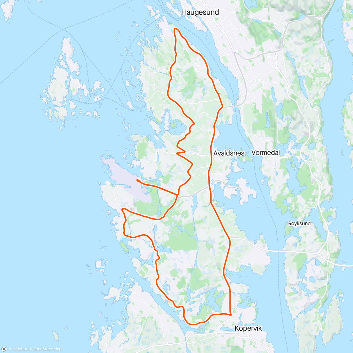 Map of the activity, 20240421 - NordKarmøy Rundt