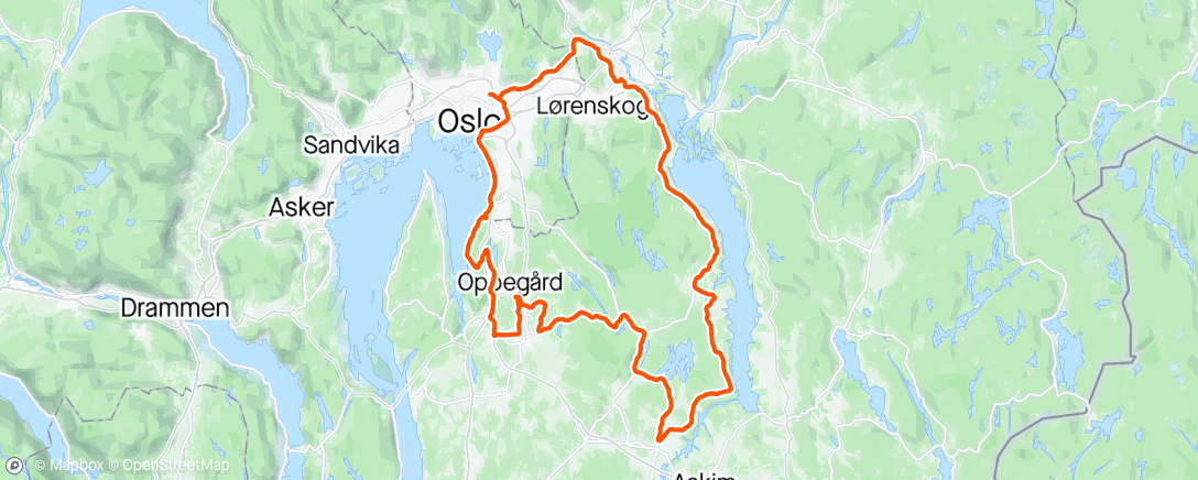 Map of the activity, Ikke like fin søndag ☔️