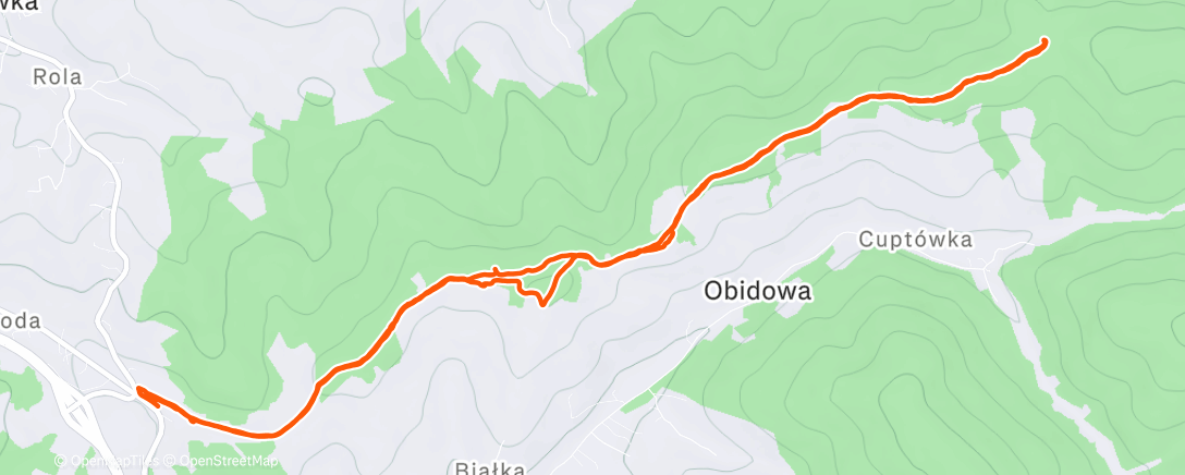 Map of the activity, Morning Hike