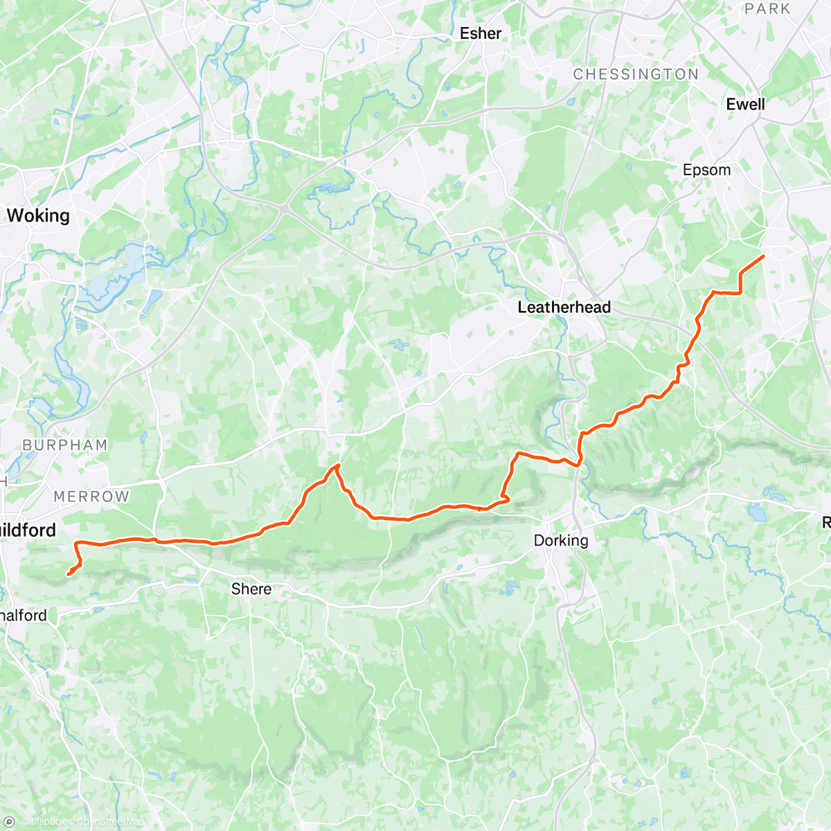 Map of the activity, Leading OSH Bike Packing Trip D-1