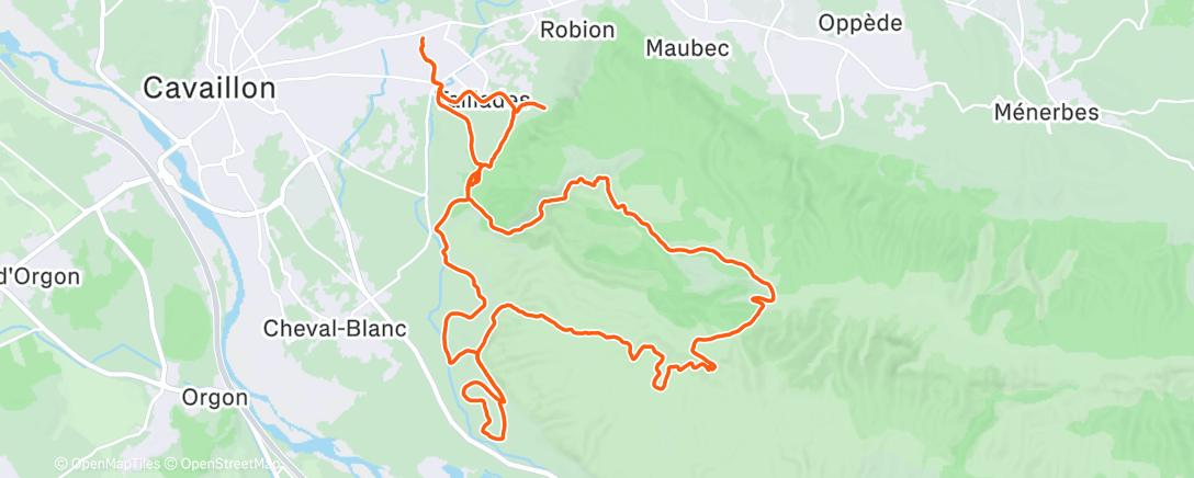 Map of the activity, Sortie vélo le matin